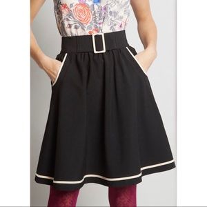 ModCloth Outlined to Impress A Line Skirt